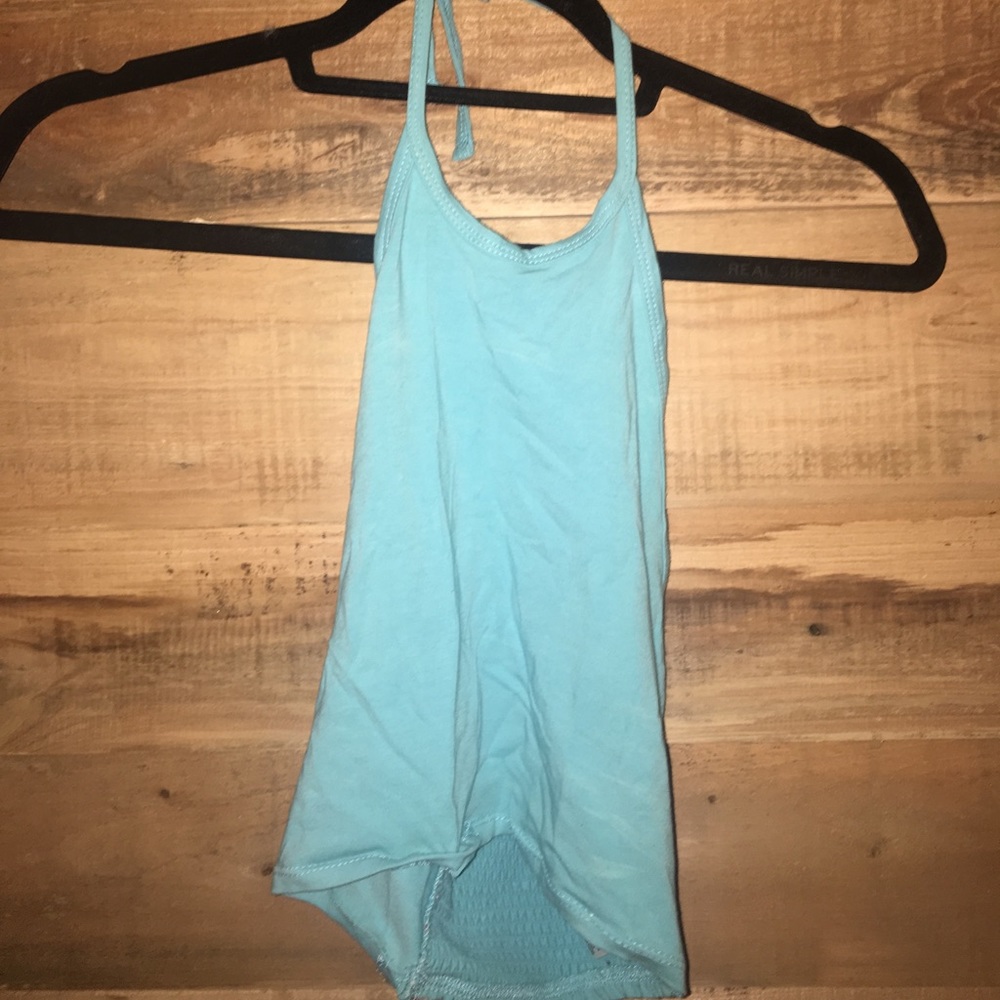 Cropped halter neck tank
